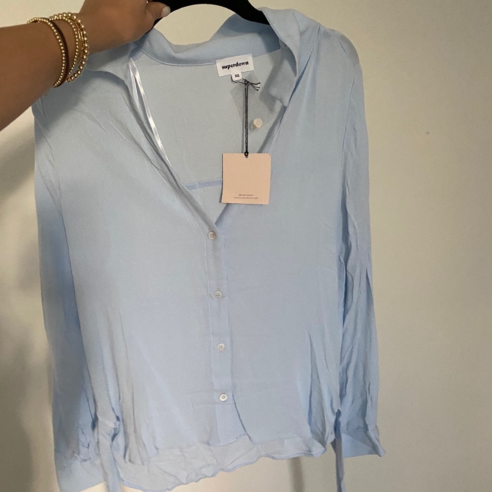 blue button up - Picture 2 of 4